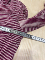 Camicia Donna a Righe Bordeaux Y2K Vintage