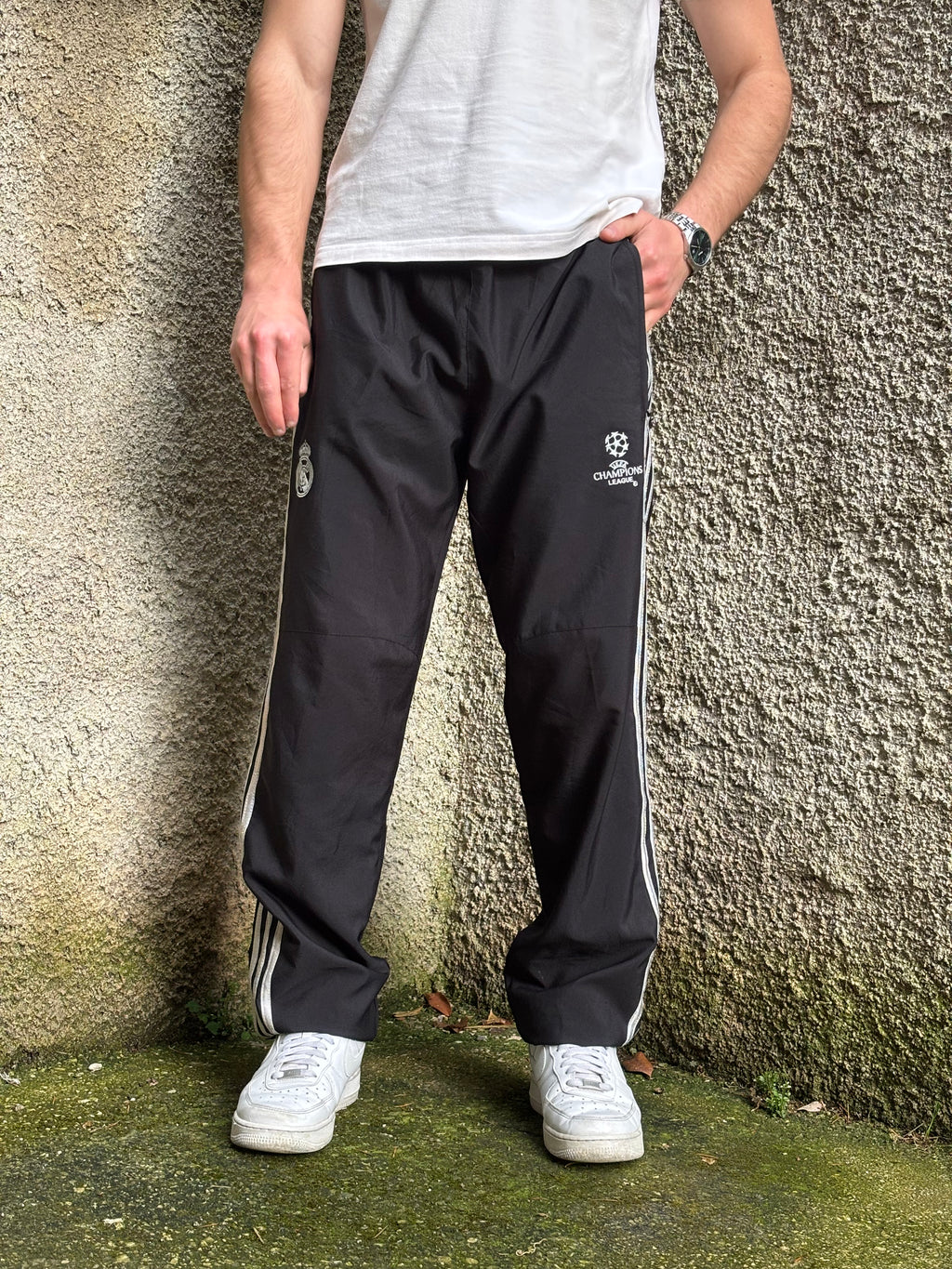 Adidas Real Madrid Champions League Track Pants Black Silver