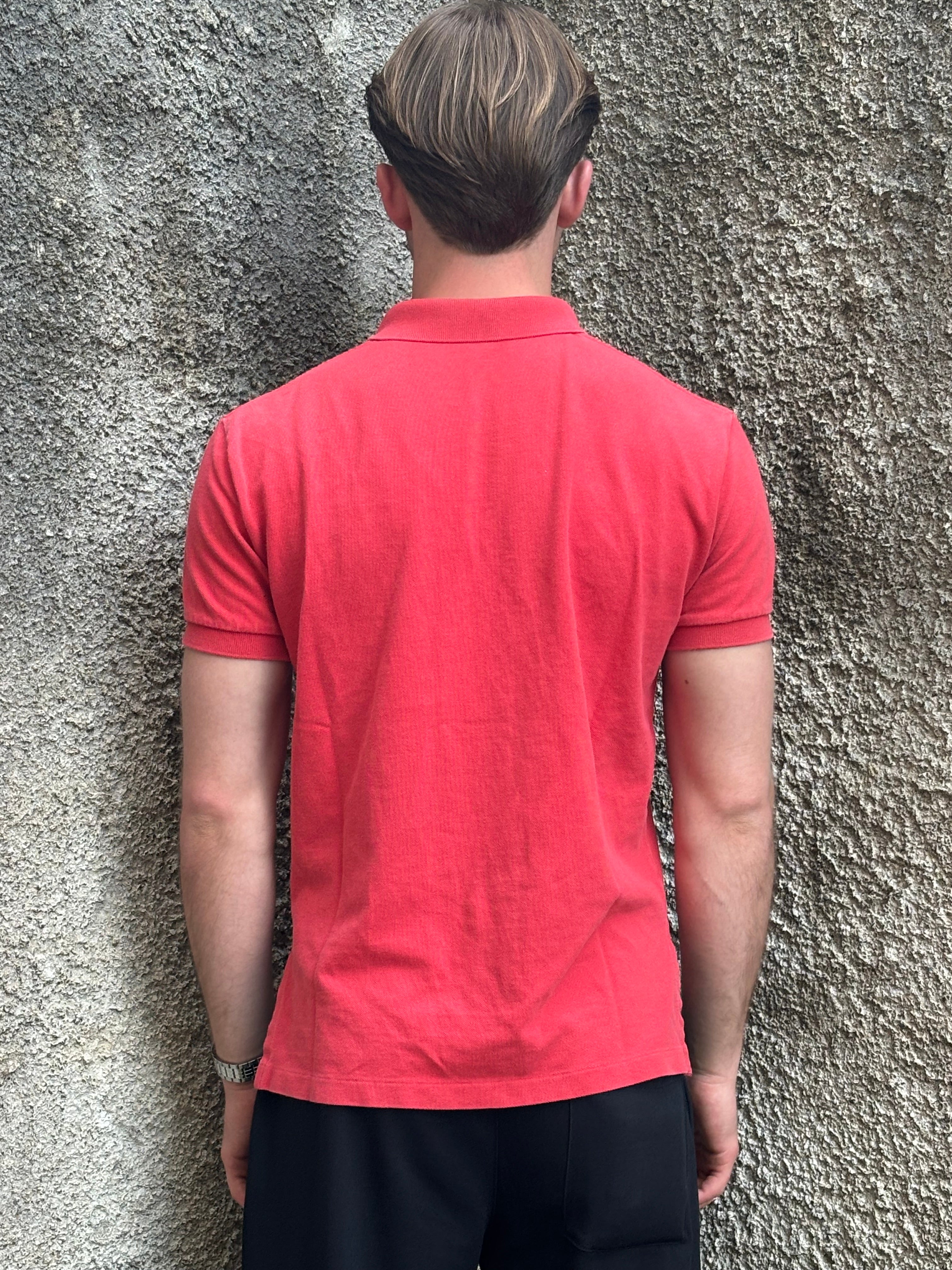 Polo Ralph Lauren Uomo Rossa con Logo Ricamato – Custom/Slim Fit