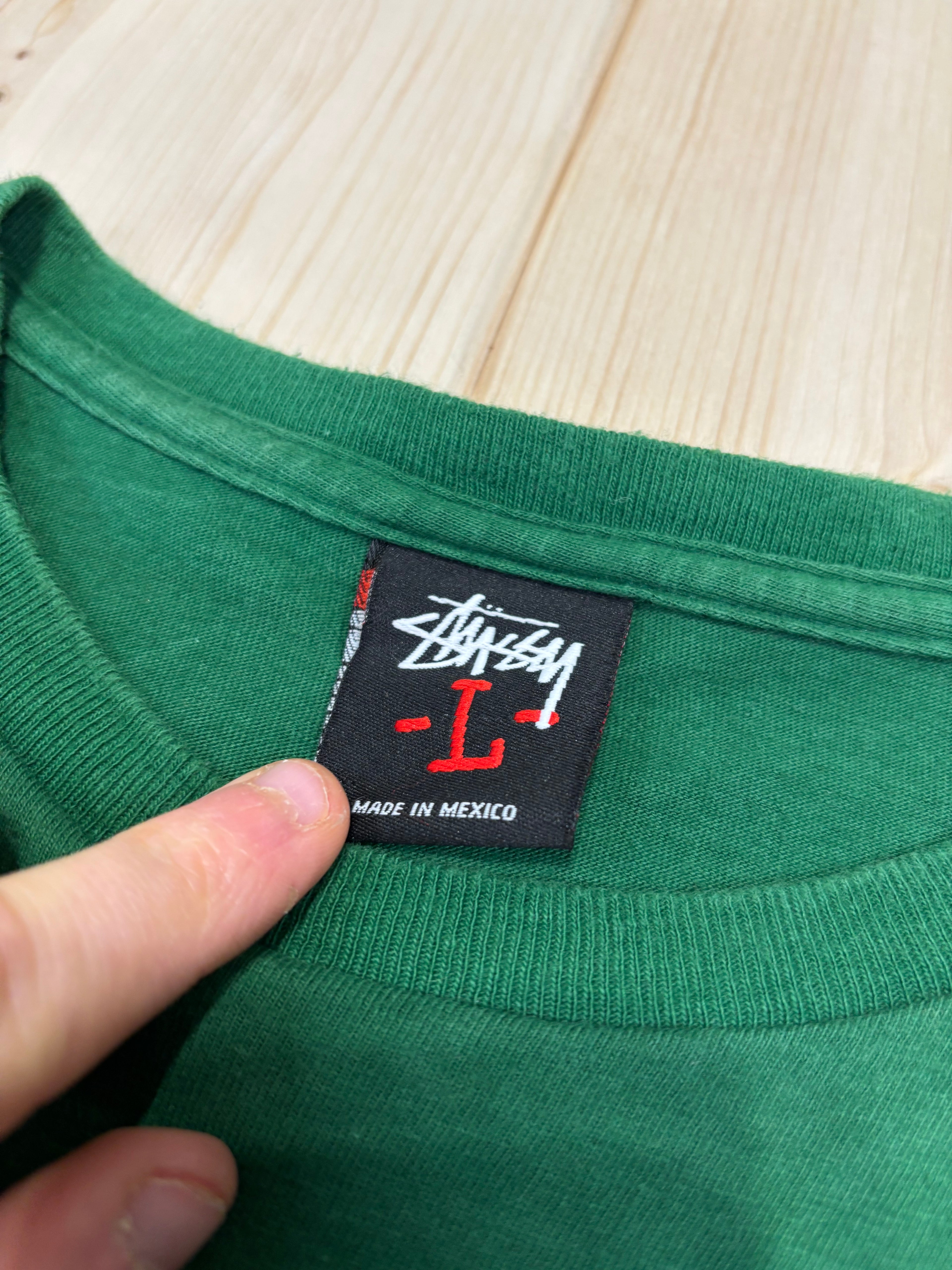 Vintage Stüssy 80s Graphic T-Shirt Green Old School Streetwear