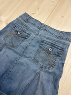 Gonna Vintage in Denim con Piega Laterale Y2K
