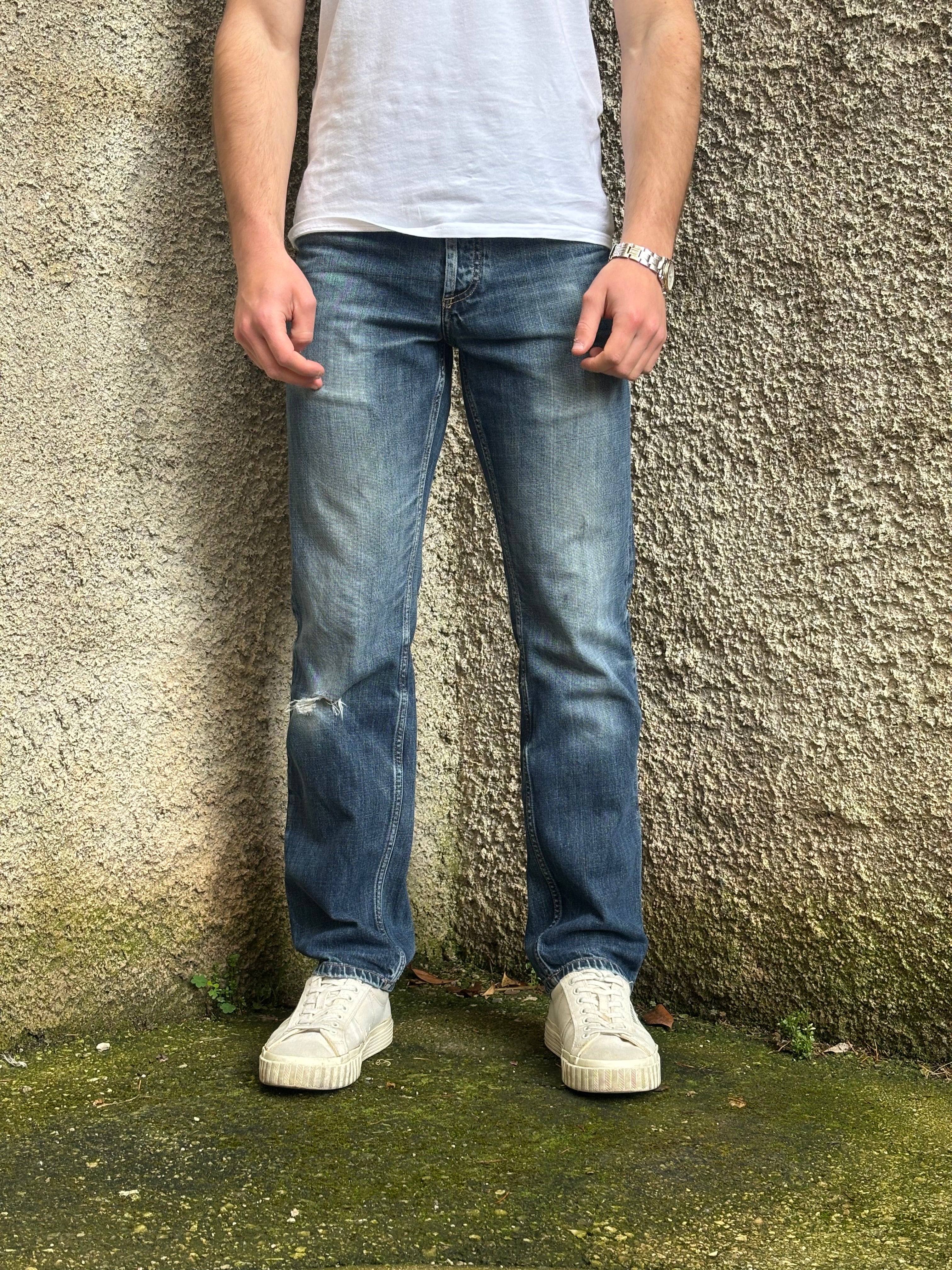 Carhartt Vintage Blue Wash Denim Jeans Straight Leg