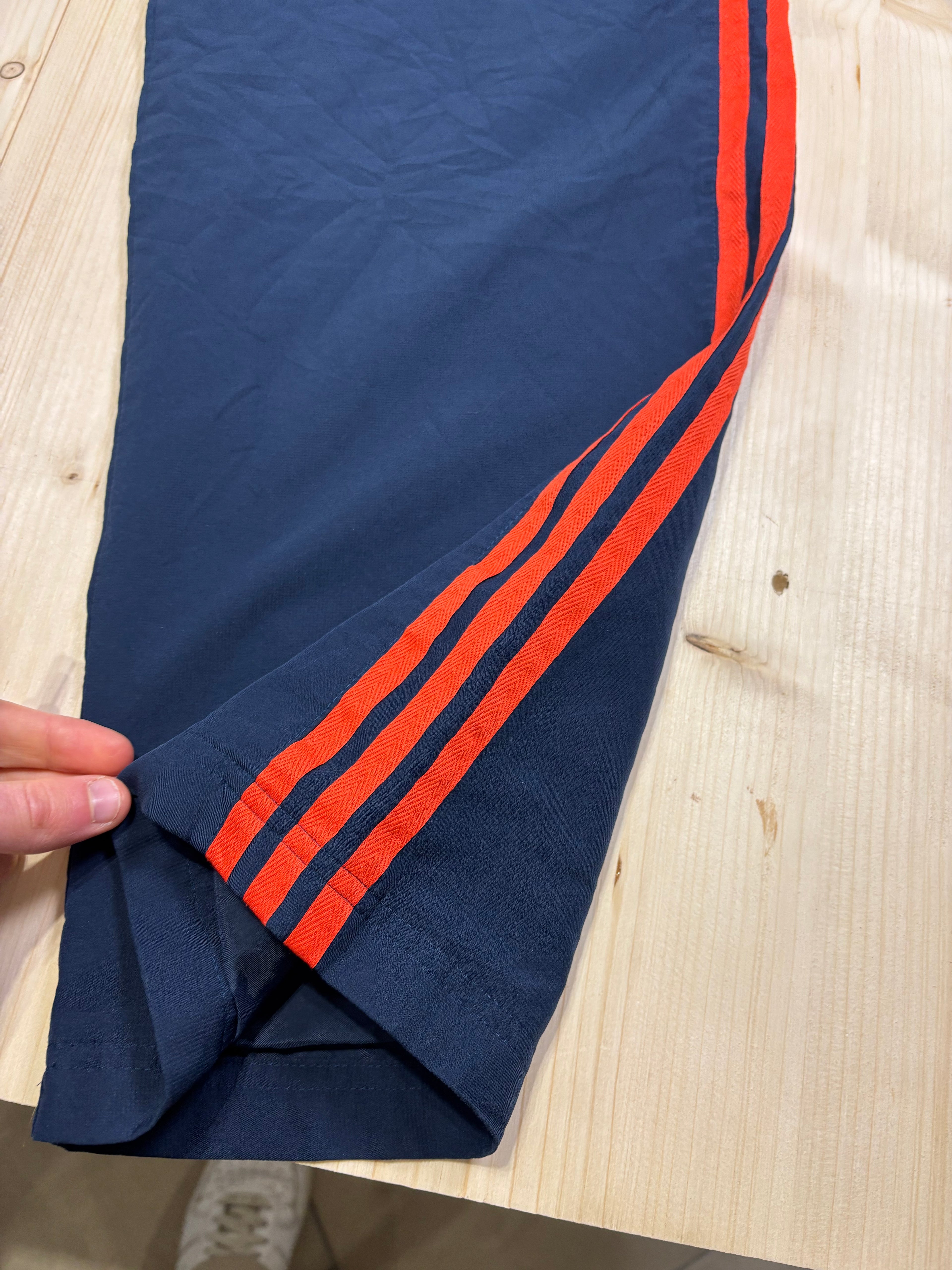 Adidas Vintage Track Pants Blu Navy Rosso Loose Fit