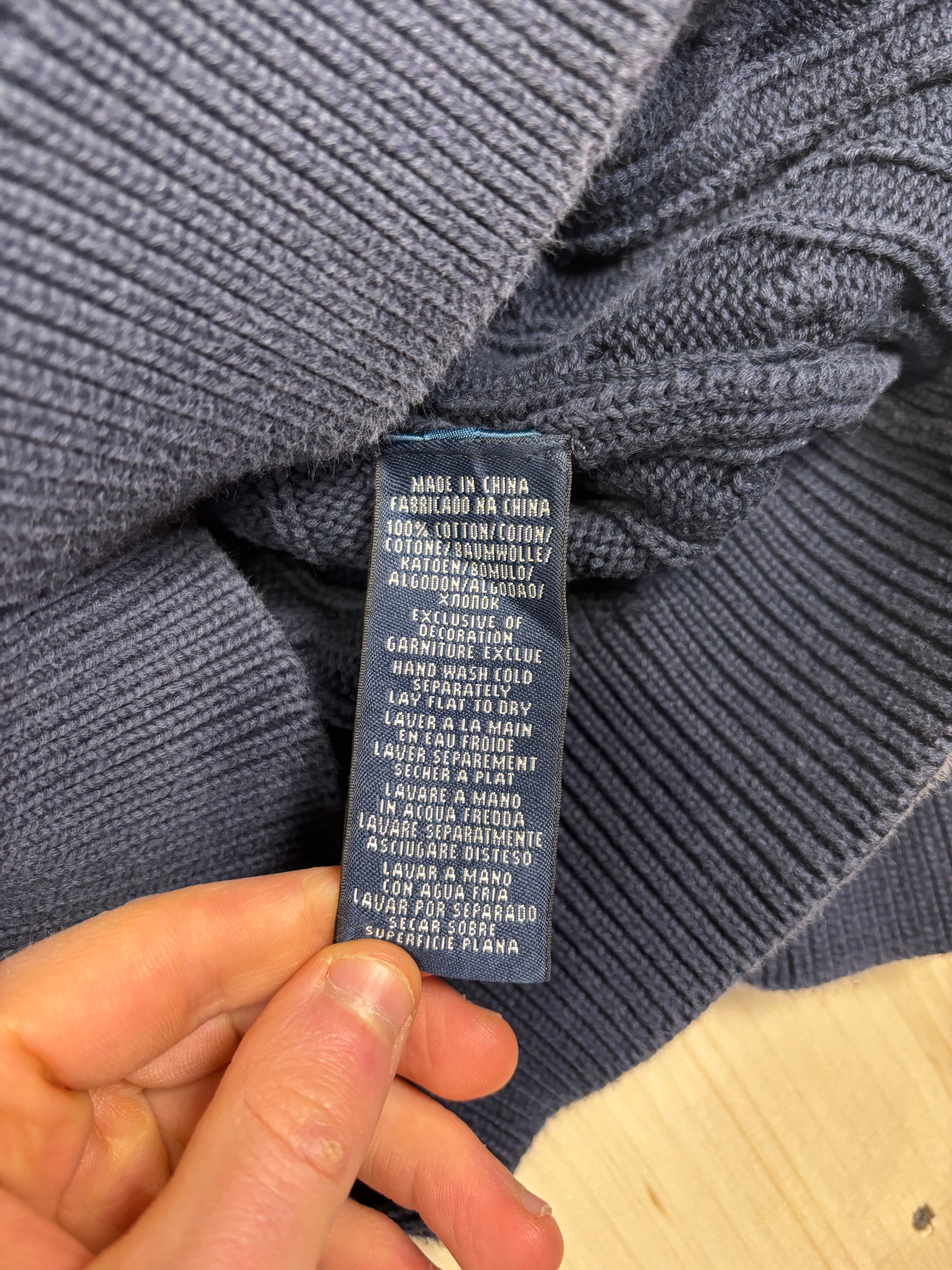 Ralph Lauren Cable Knit Cardigan - Blue Navy