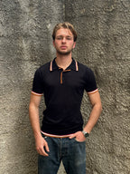 Antony Morato Perforated Knit Polo Navy