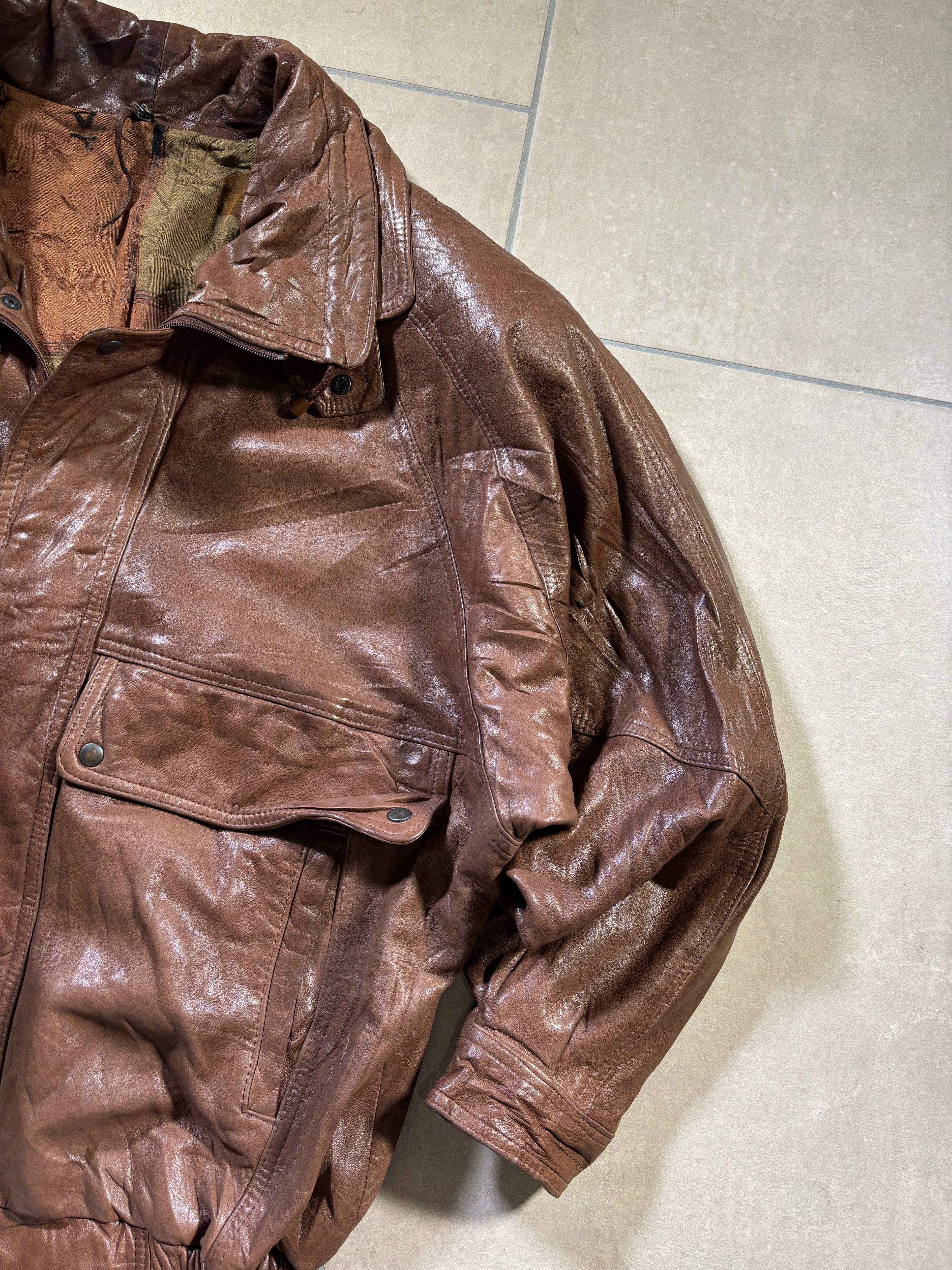 Bomber Vintage 80s in Pelle