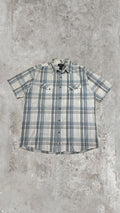 Dickies White Blue Plaid Short Sleeve Shirt