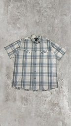 Dickies White Blue Plaid Short Sleeve Shirt