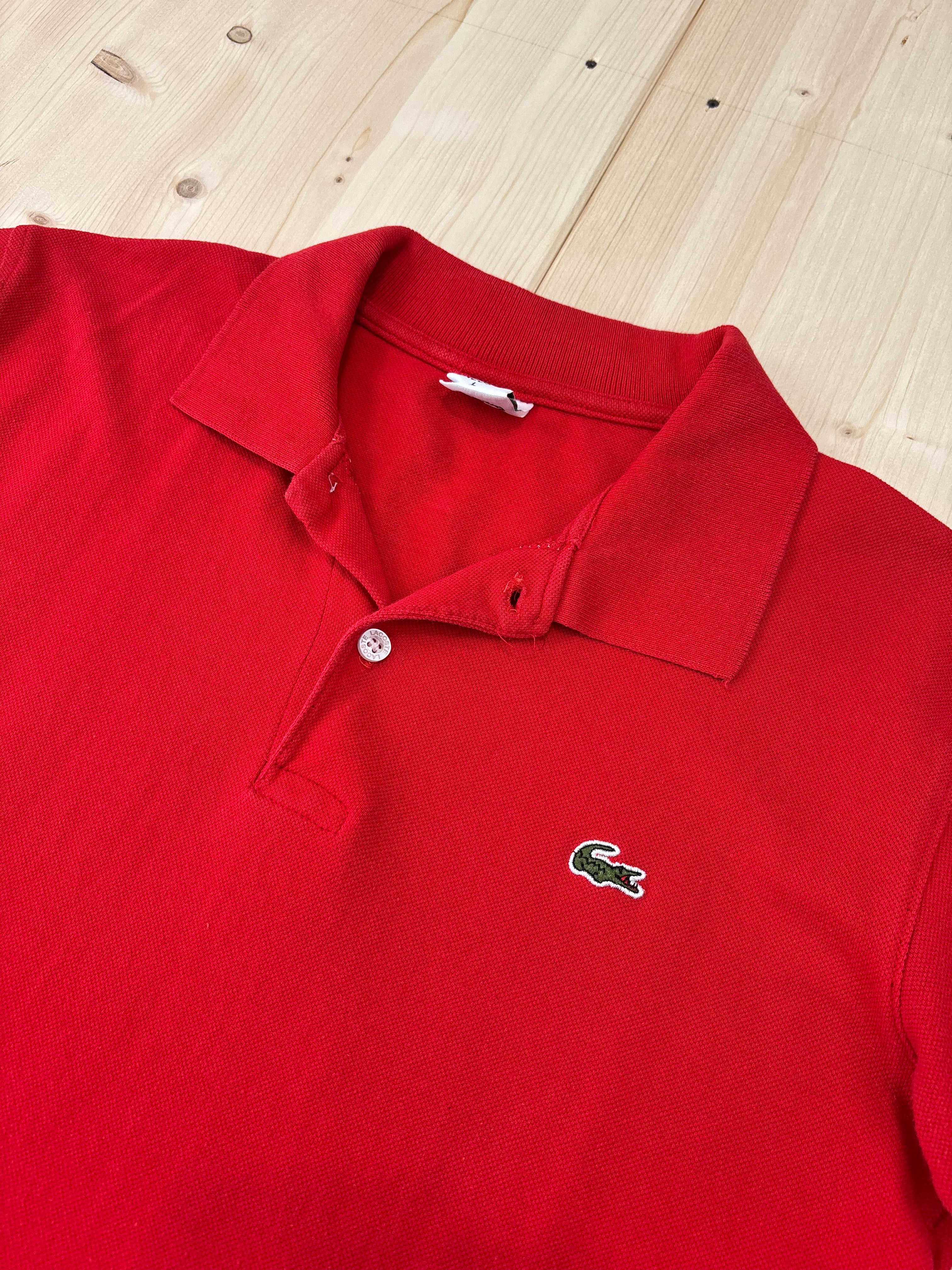 Polo Lacoste Uomo Rossa con Taschino e Logo Ricamato – Regular Fit