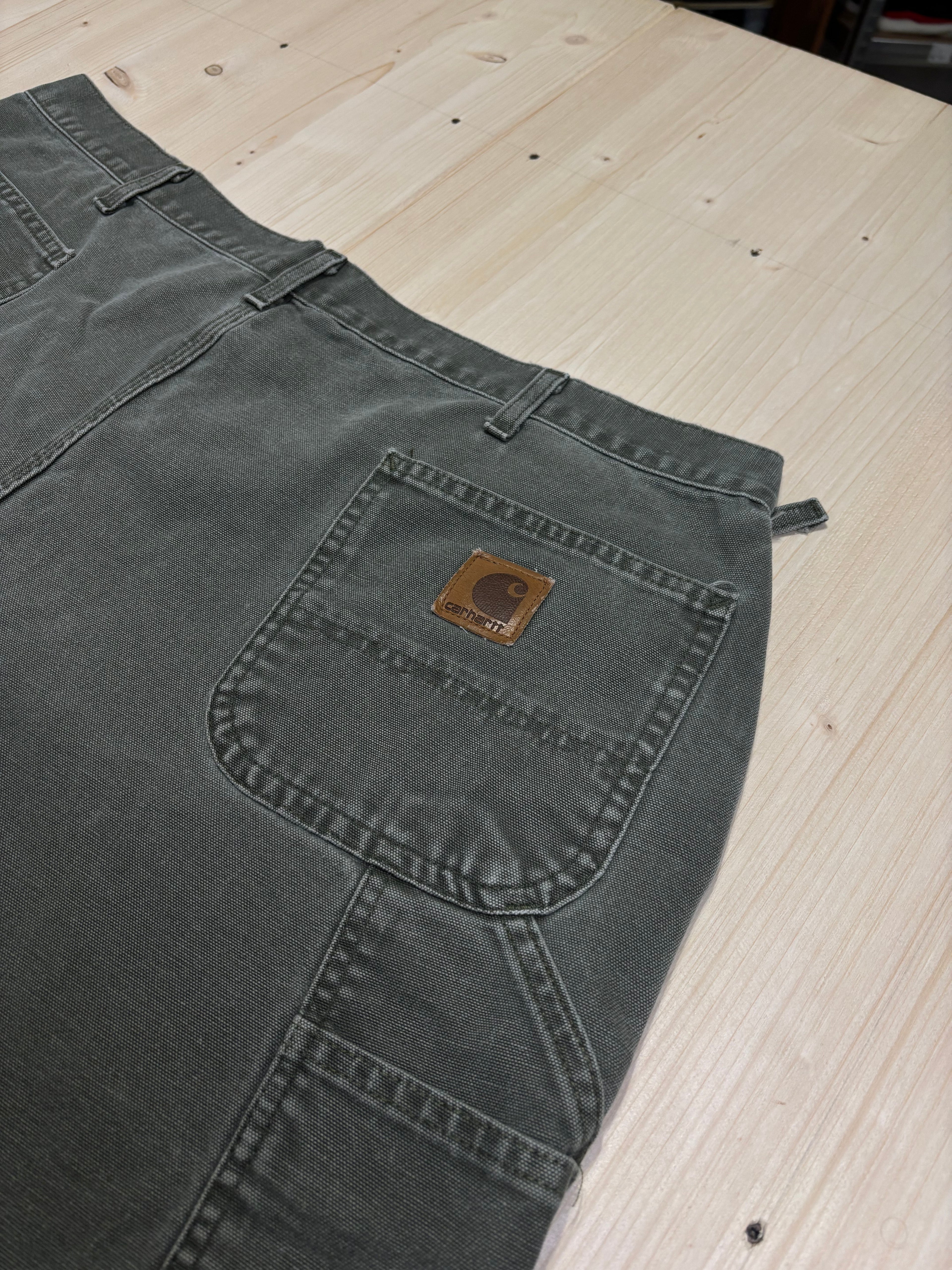 Carhartt Olive Carpenter Shorts Utility Workwear