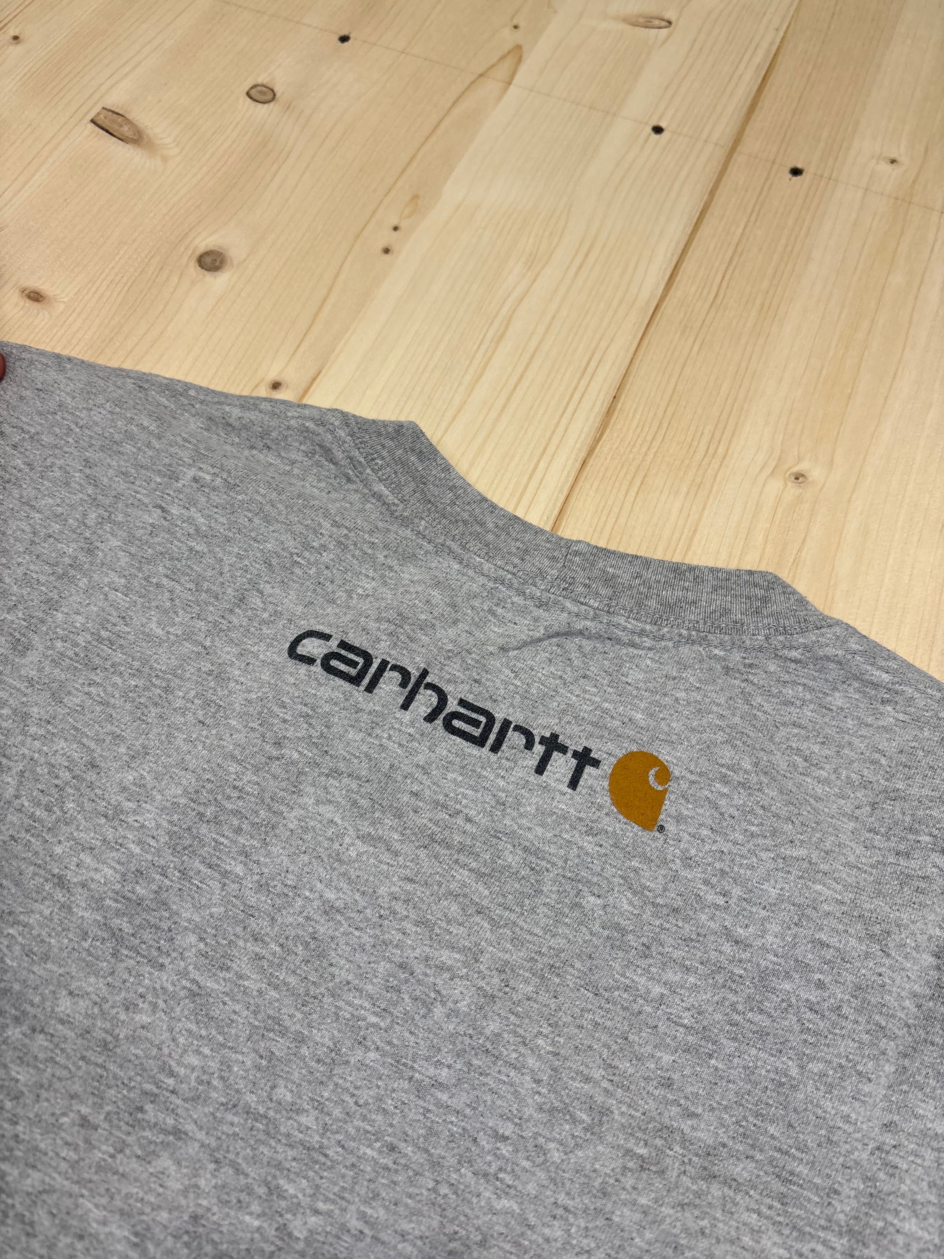 Carhartt Logo Print T-Shirt Grey