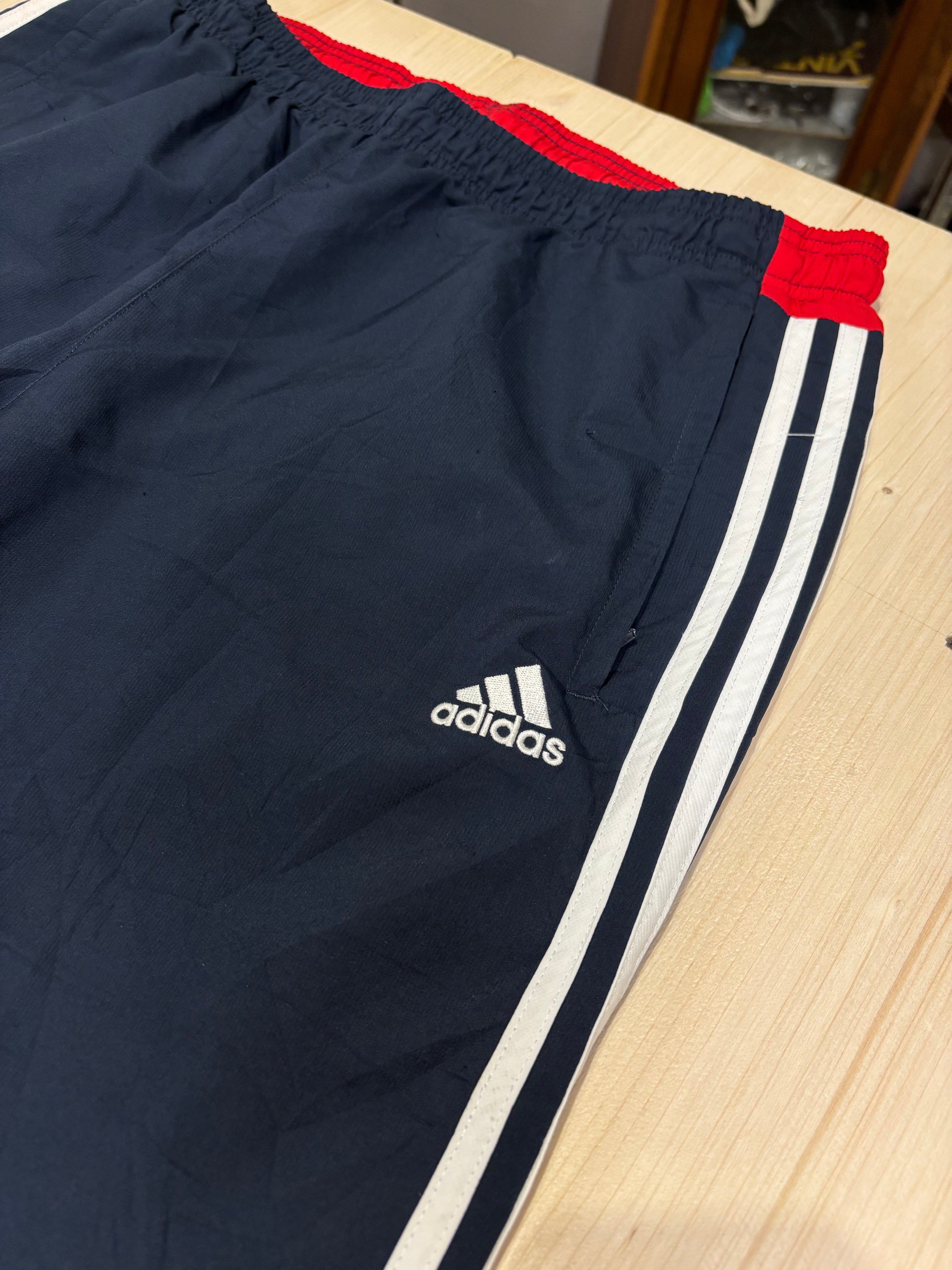 Adidas Vintage Track Pants Blu Navy Loose Fit