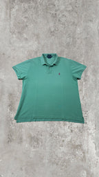 Polo Ralph Lauren Uomo Verde Menta con Logo Ricamato Rosa