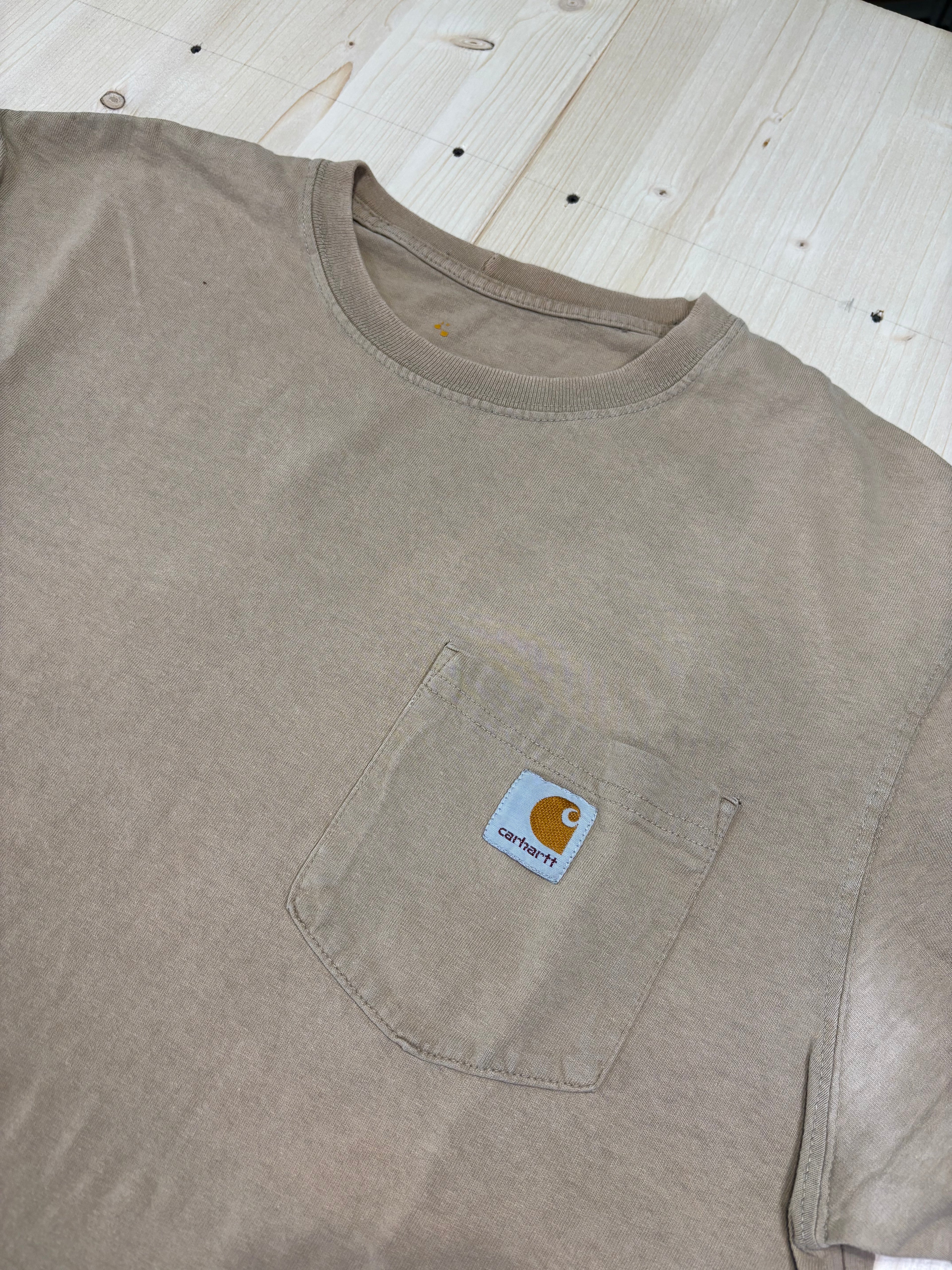 T-Shirt Carhartt Pocket Beige Vintage