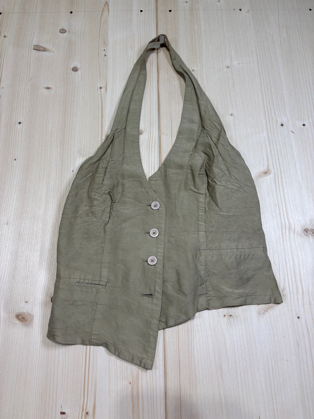 Top Donna Guess Vintage in Seta Beige Made in Italy