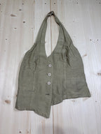 Top Donna Guess Vintage in Seta Beige Made in Italy
