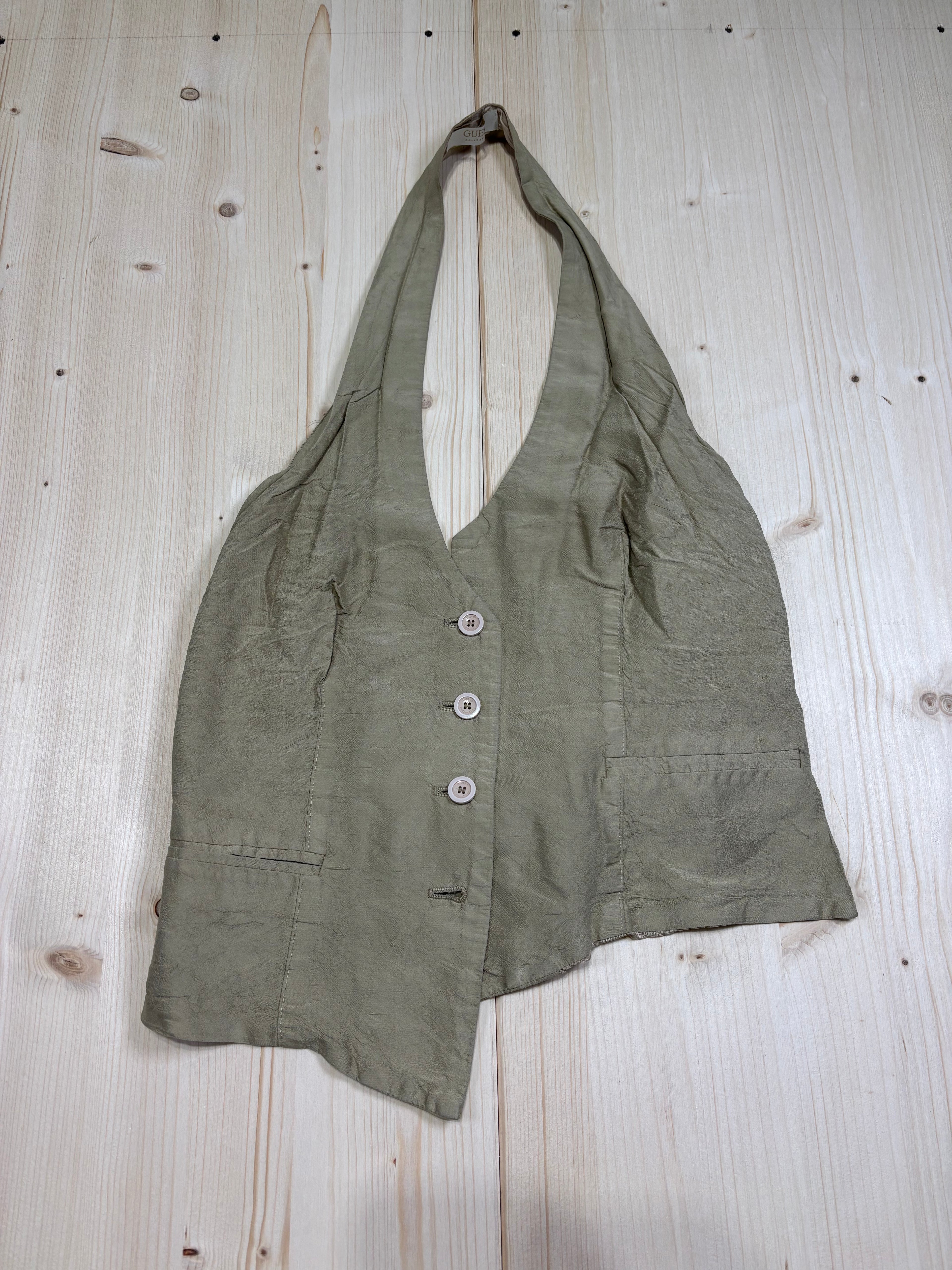 Top Donna Guess Vintage in Seta Beige Made in Italy