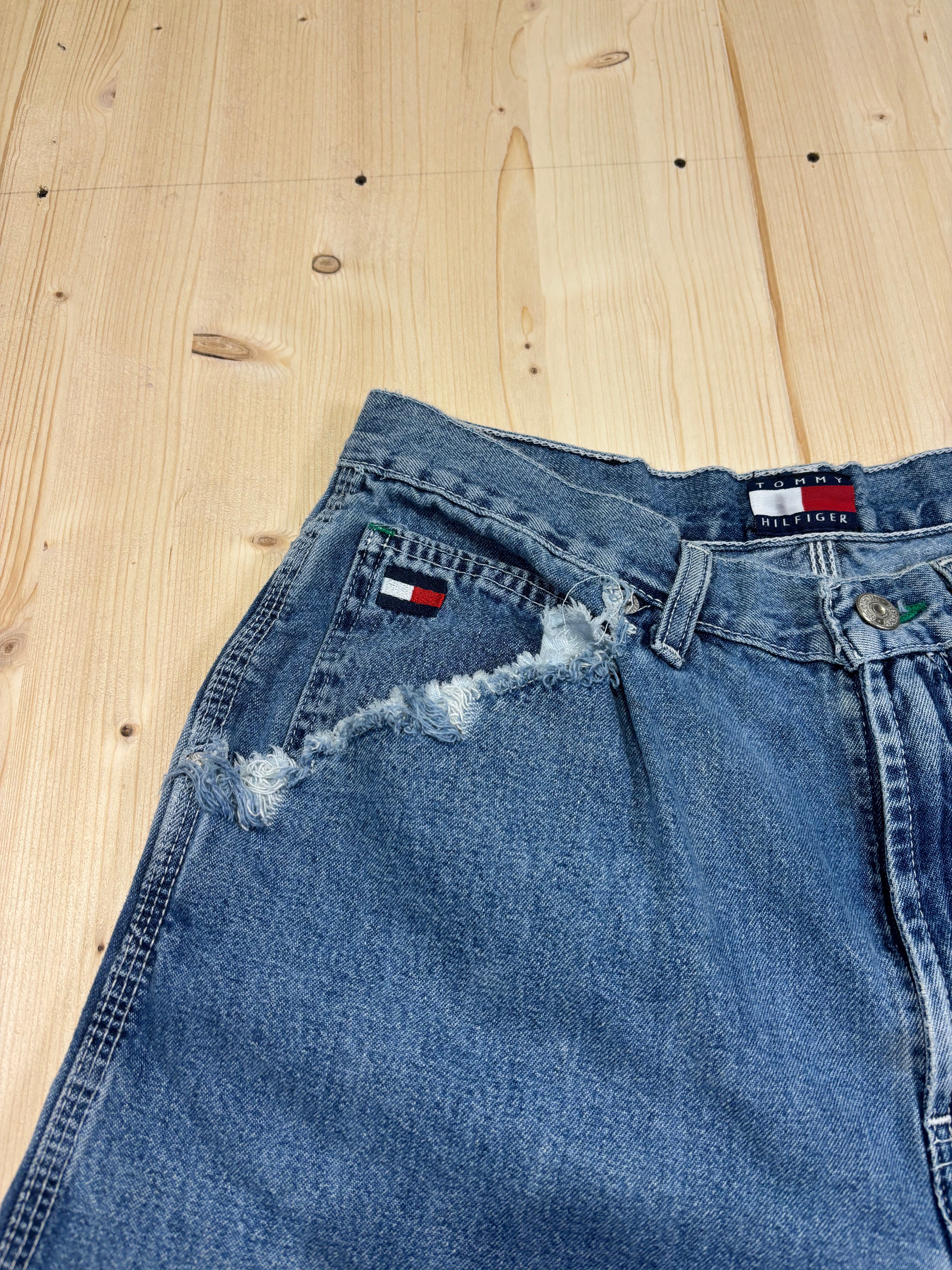Jeans Bermuda Denim Tommy Hilfiger Vintage Baggy Donna