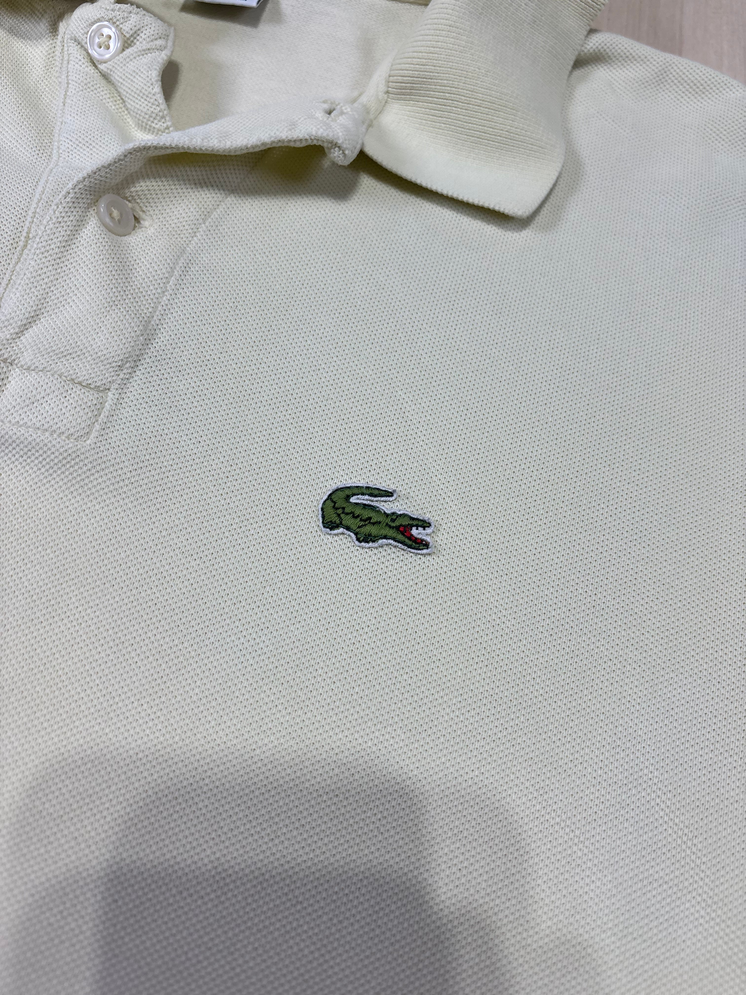 Polo Lacoste Uomo Avorio con Logo Ricamato – Regular Fit