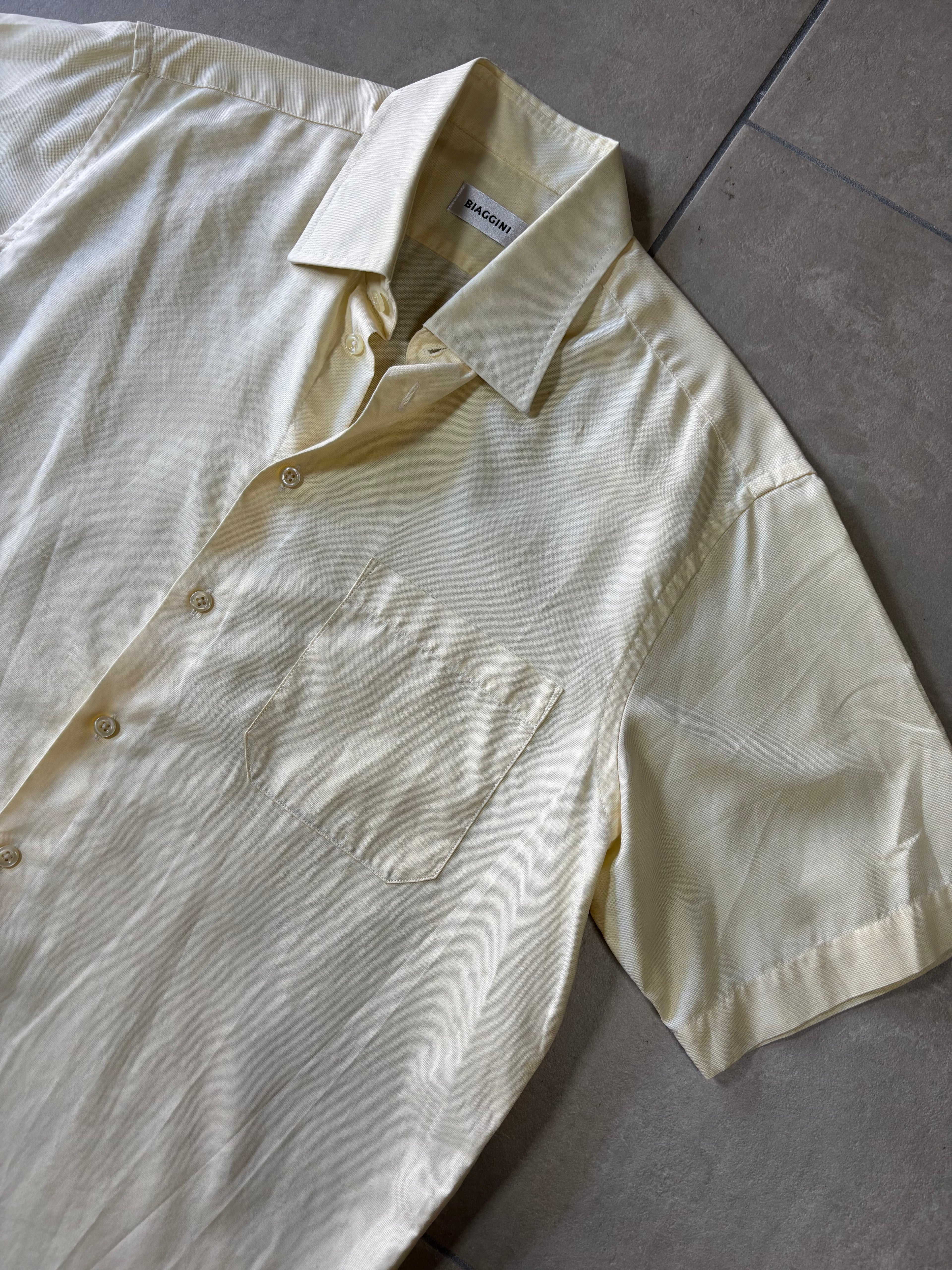 Biaggini Light Yellow Short Sleeve Shirt