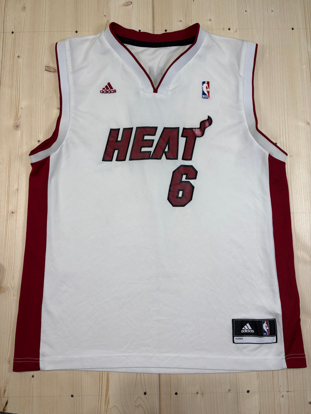 Miami Heat LeBron James #6 White NBA Jersey