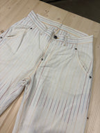 Pantalone Replay Vintage Donna Gessato Bianco Utility