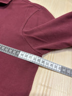 Polo Lacoste Uomo Bordeaux in Cotone a Maniche Lunghe