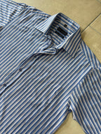 Burcordi Blue Striped Short Sleeve Shirt