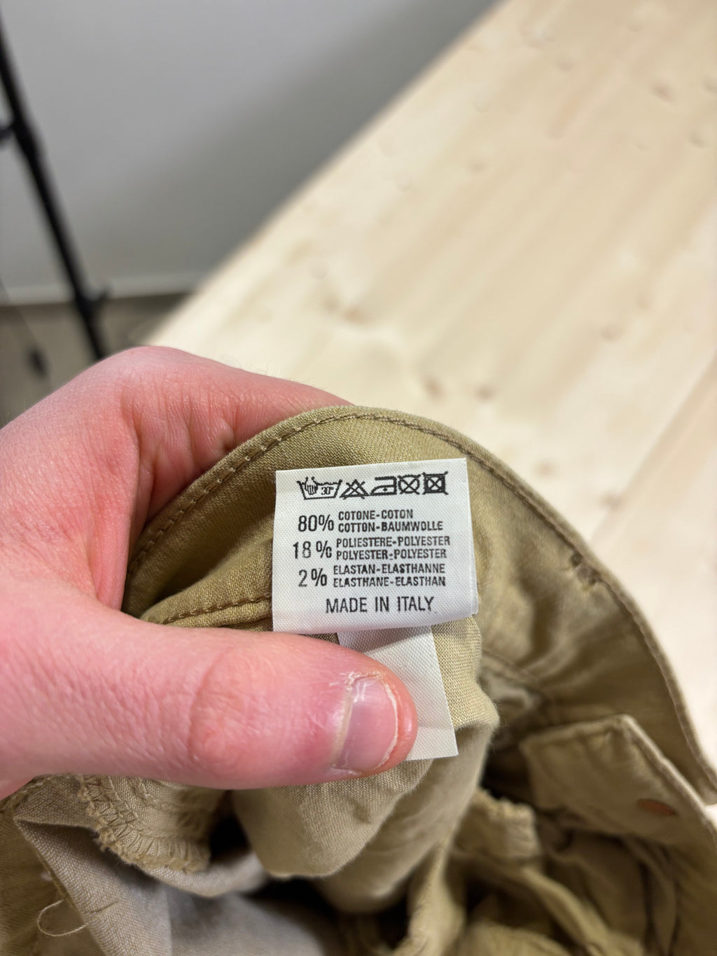 Vintage Y2K Khaki Straight Fit Jeans – Studded Side Detail