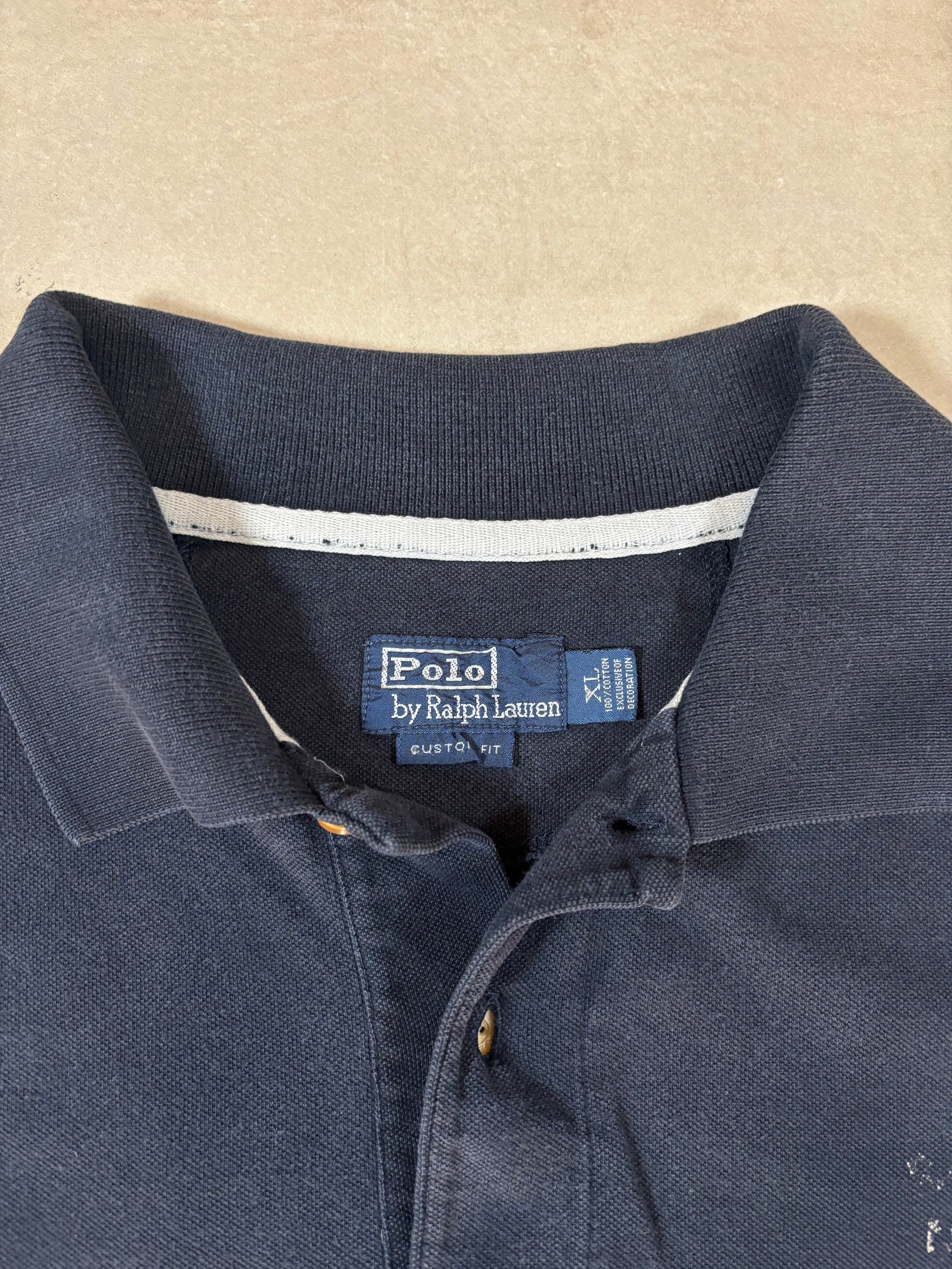 Polo Ralph Lauren Navy Flag Print Polo Shirt