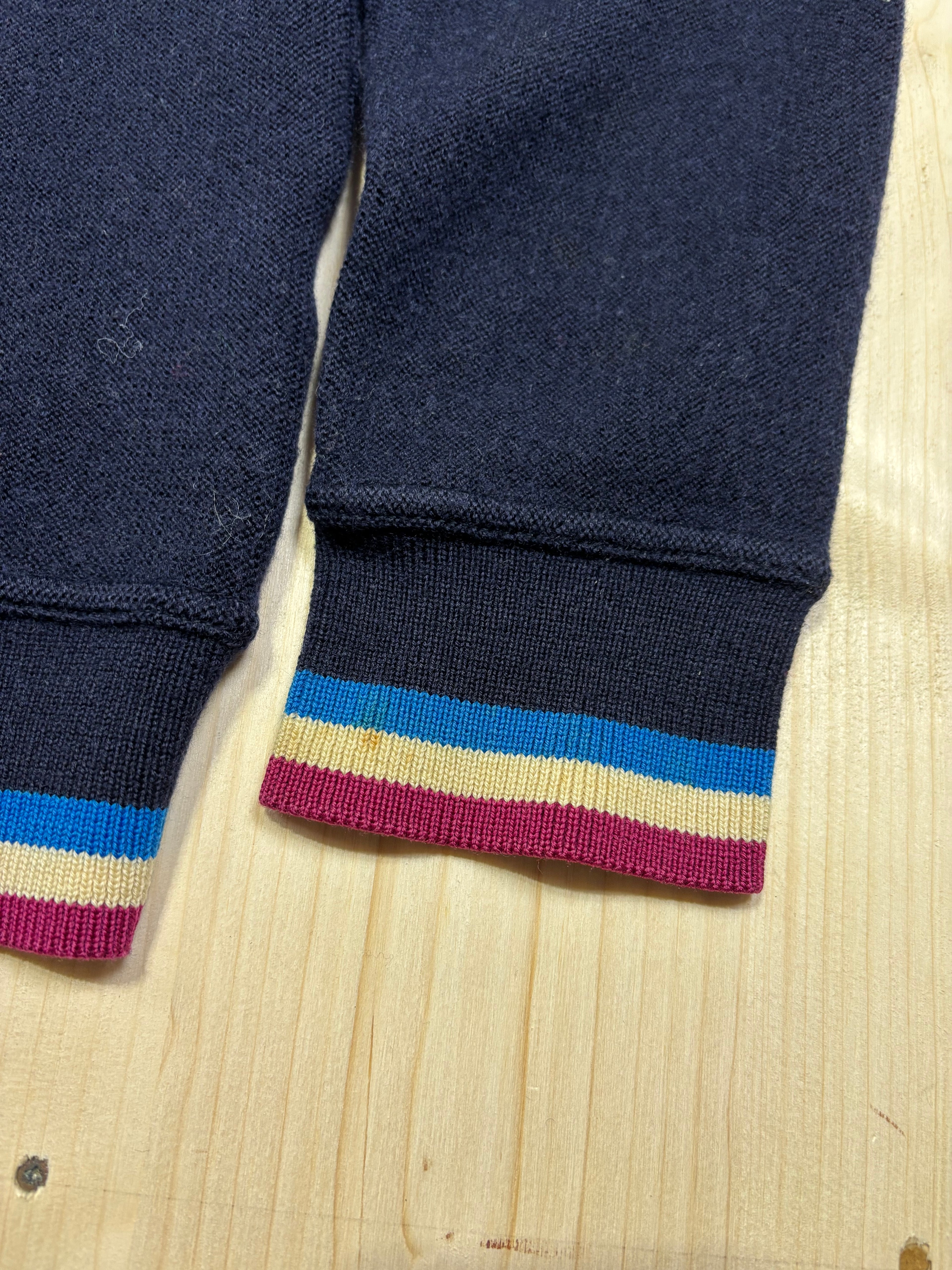 Lacoste Vintage Full-Zip Knit Jacket – Navy Blue