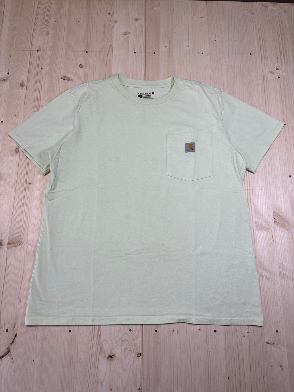 T-Shirt Carhartt Pocket Verde Chiaro Vintage