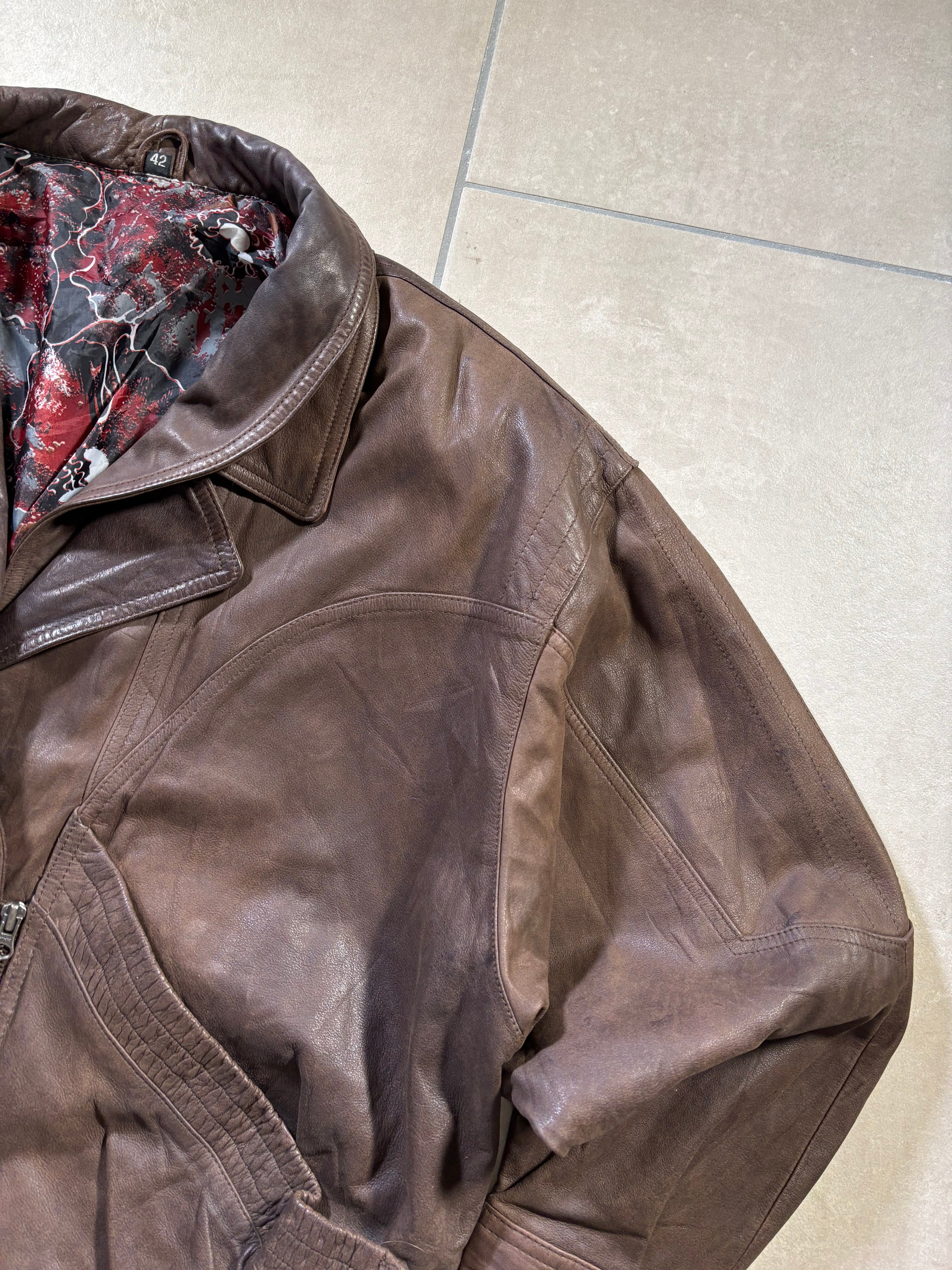 Bomber Vintage 80s in Pelle