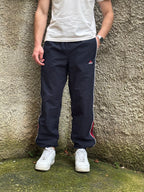 Adidas Vintage Track Pants Blu Navy Rosso Loose Fit
