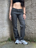 Pantalone Carven Donna Grigio Gessato Straight Vintage