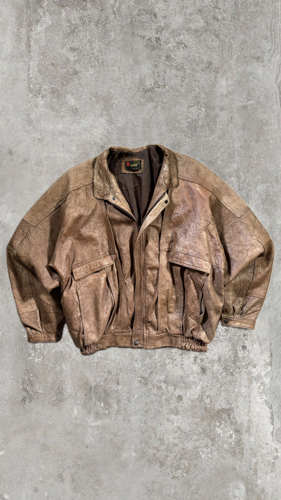 Bomber Vintage 80s in Pelle