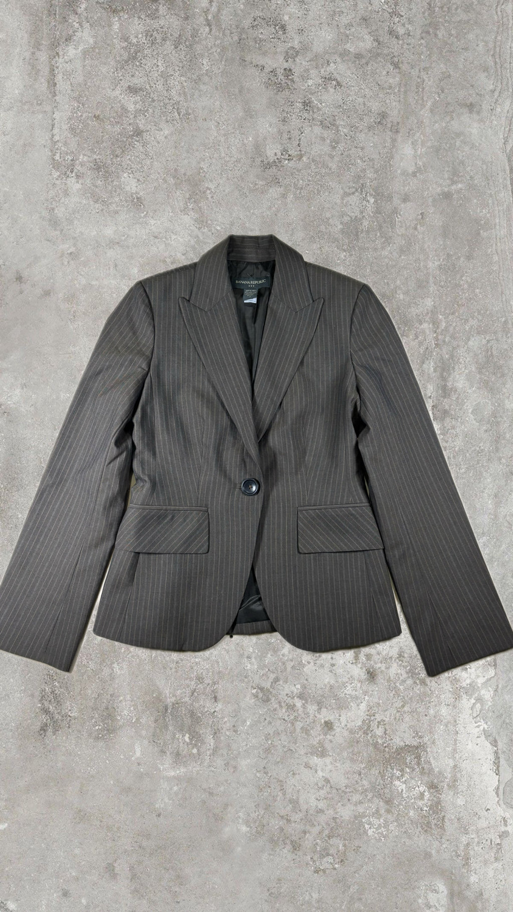 Banana Republic Brown Pinstripe Tailored Blazer