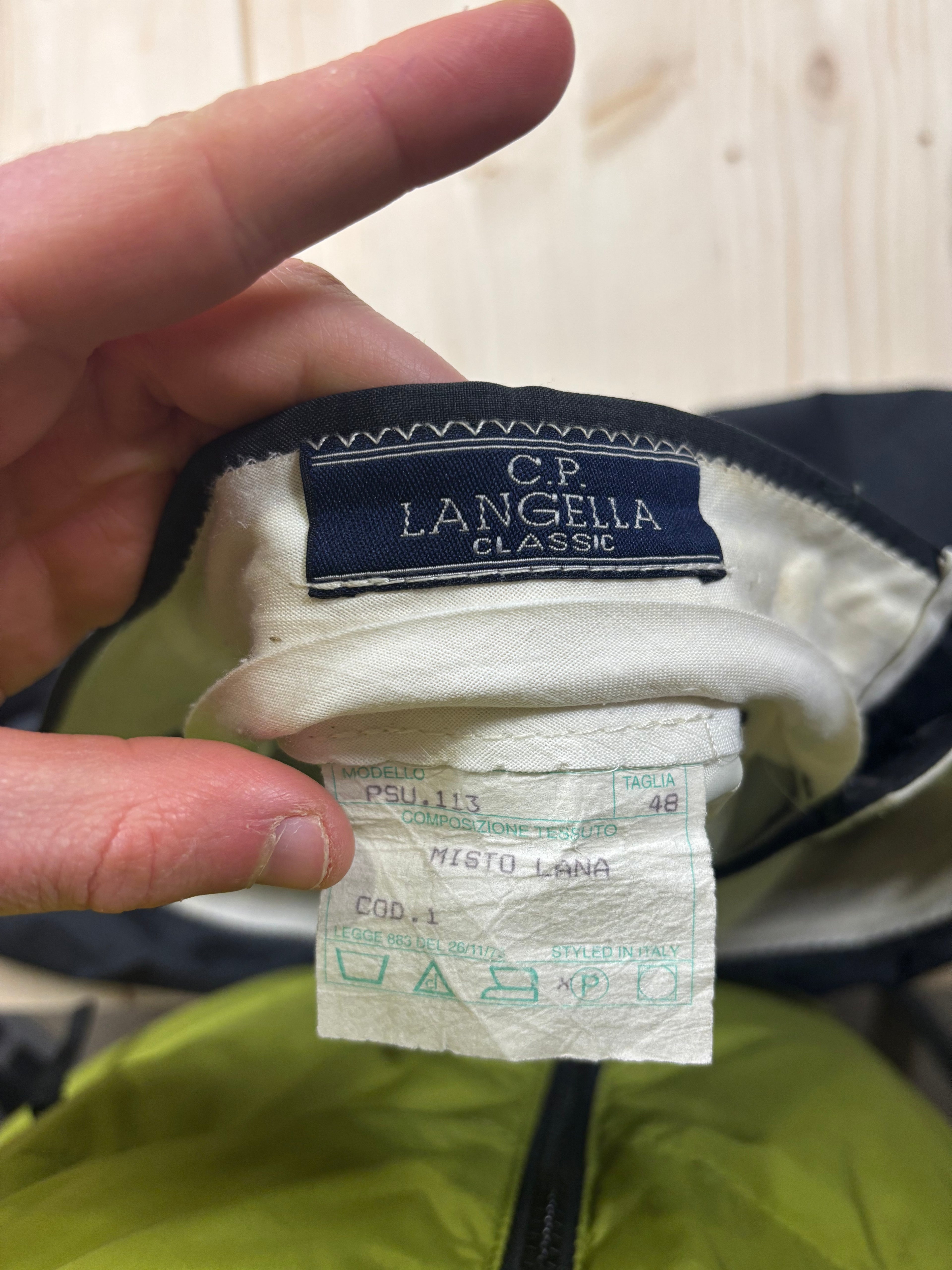 Vintage C.P. Langella Made in Italy Wool Blend Suit Set Grey 2 Piece