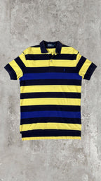 Polo Ralph Lauren Yellow & Navy Striped Polo Shirt