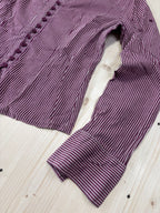 Camicia Donna a Righe Bordeaux Y2K Vintage