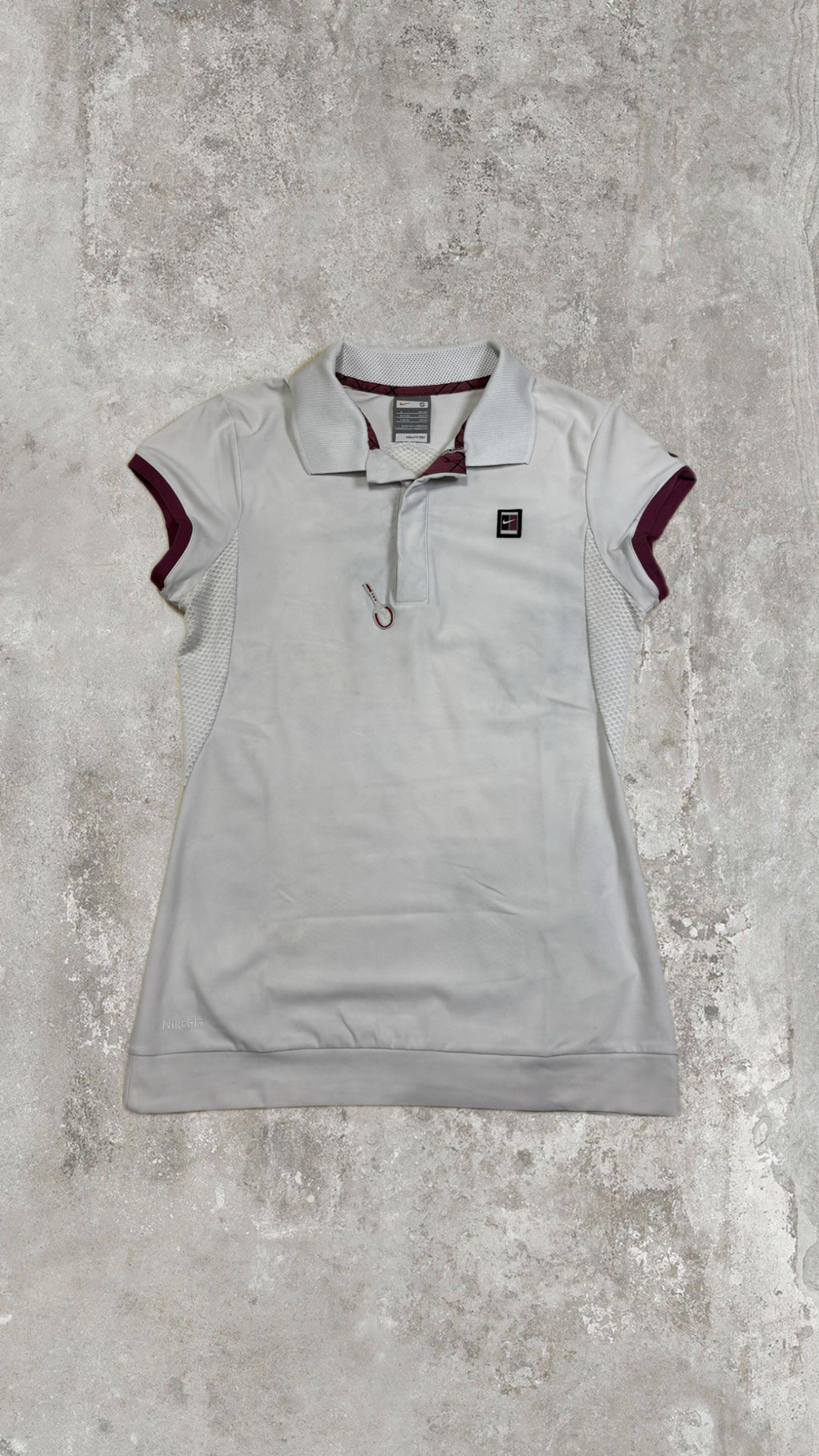 Polo Sportiva Nike Court Vintage Bianca - Maglietta Tennis Slim Fit Donna