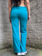 Pantalone Dickies Donna Verde Petrolio Cargo a Zampa