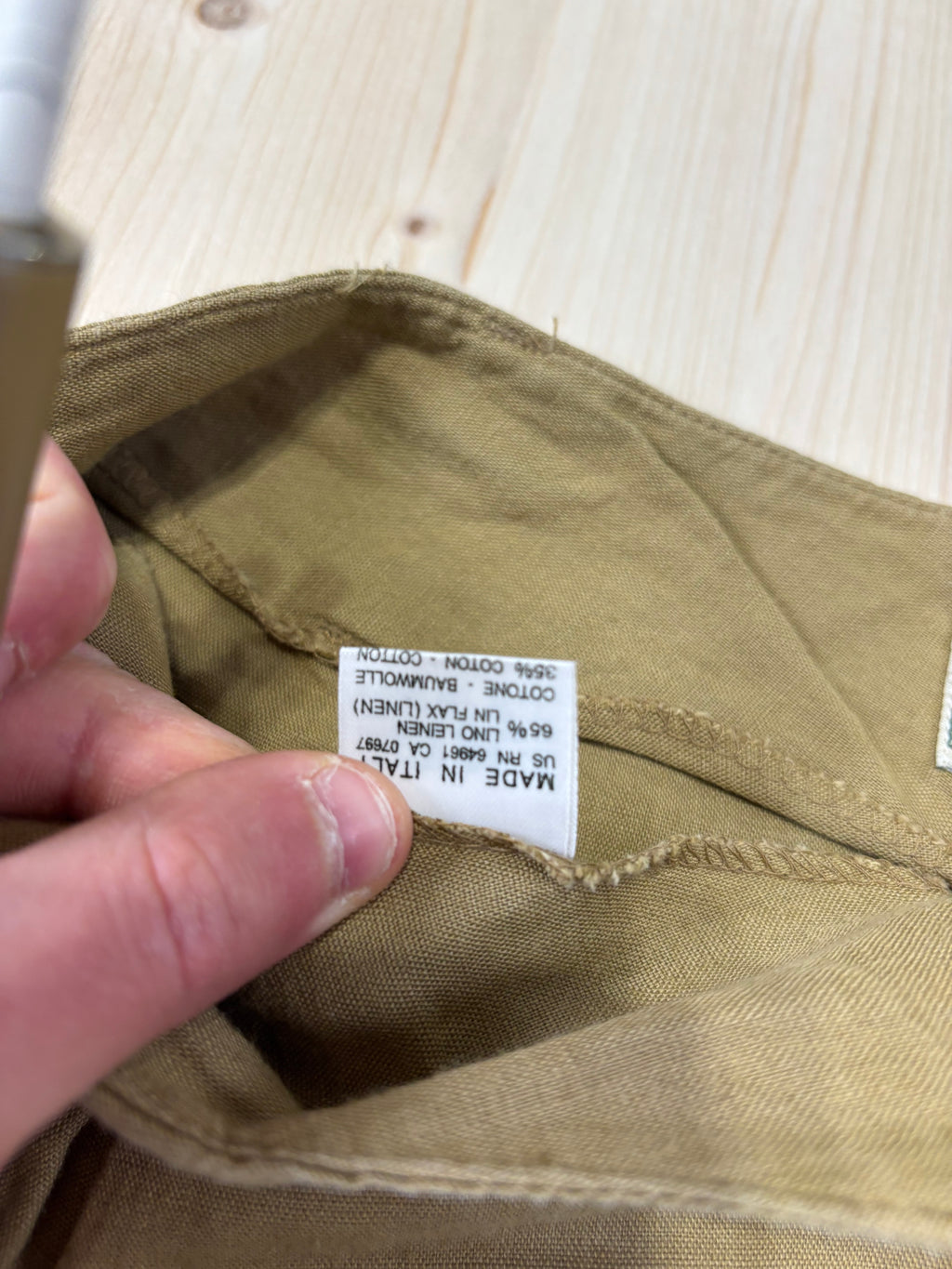 Gonna Midi Lino Benetton Vintage Beige Donna