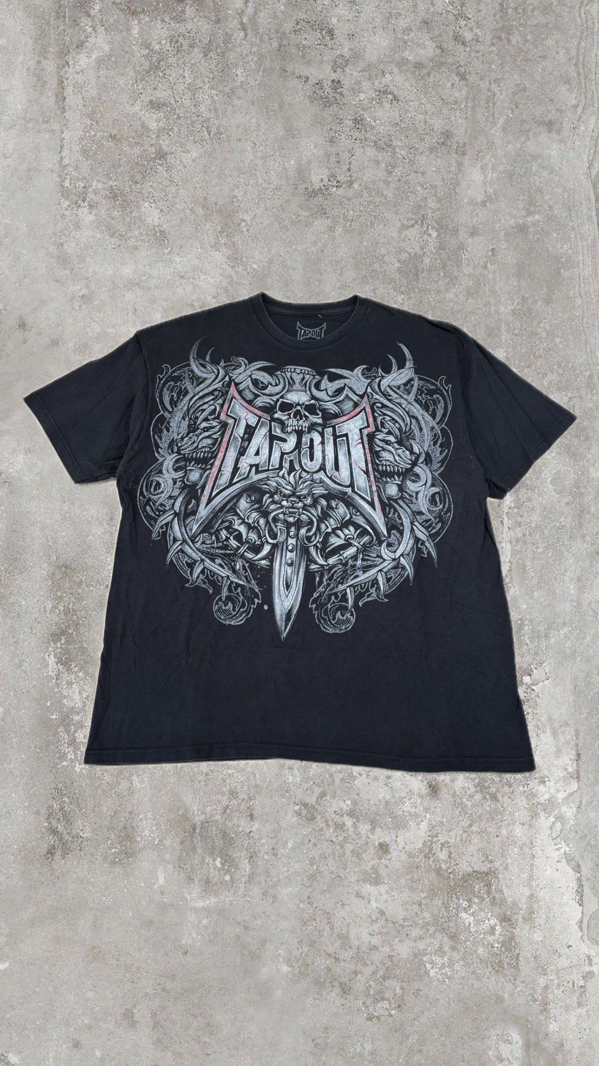 Tapout Skull Graphic T-Shirt Black MMA Streetwear
