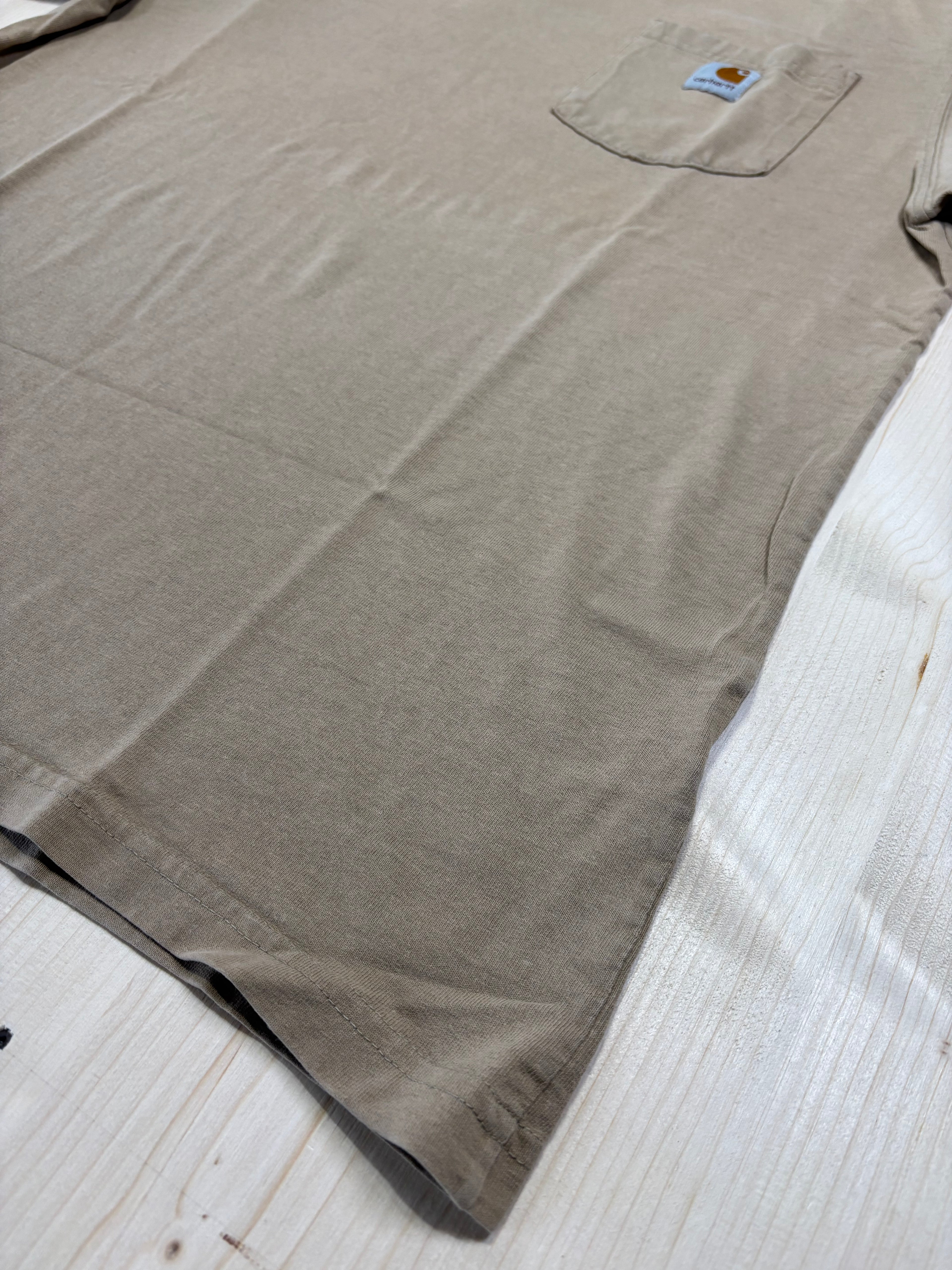 T-Shirt Carhartt Pocket Beige Vintage