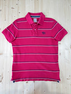 Polo Hilfiger Denim Fucsia a Righe Orizzontali - Maglietta Vintage Donna