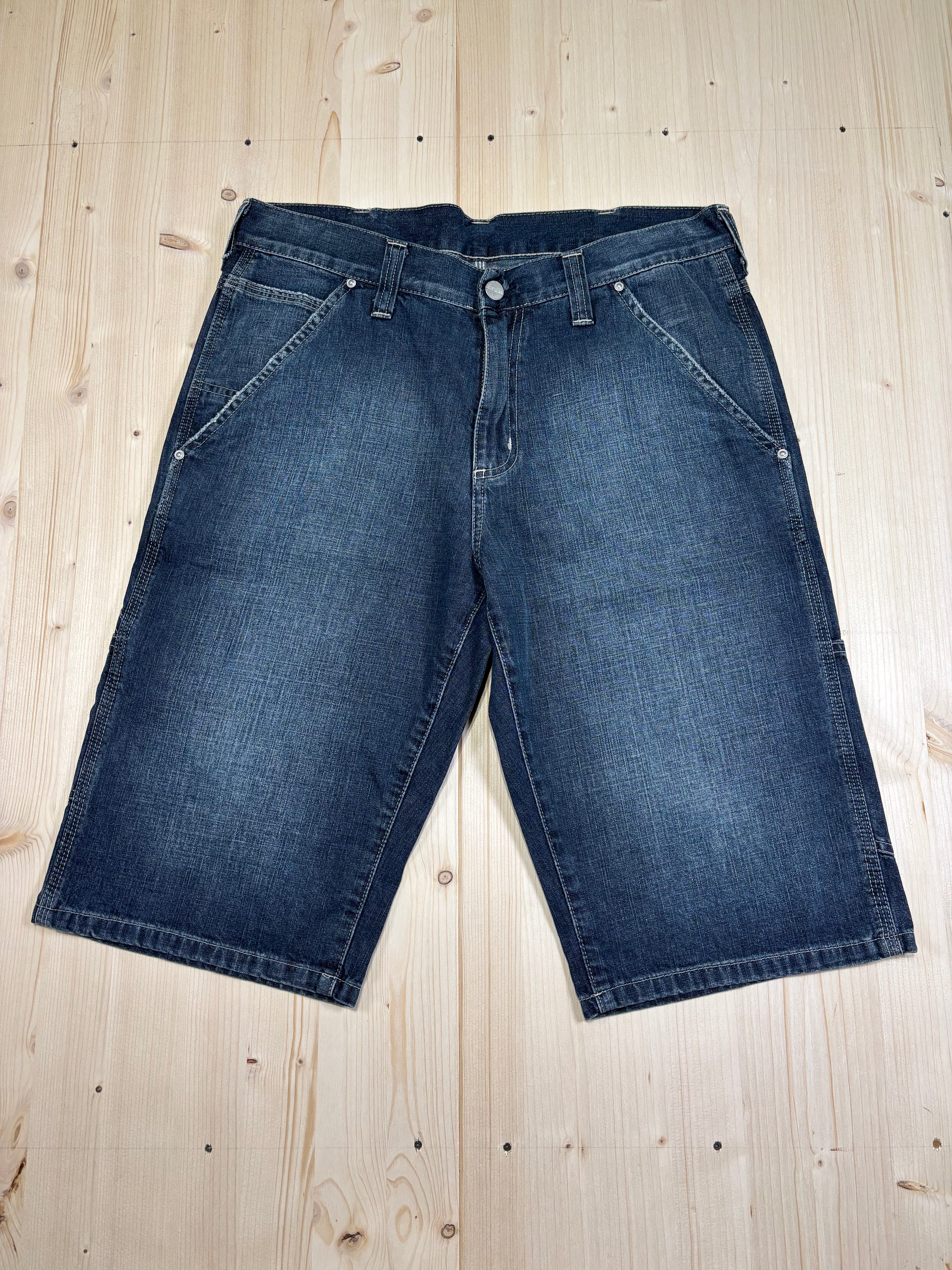 Vintage Carhartt Denim Carpenter Shorts Dark Wash Workwear