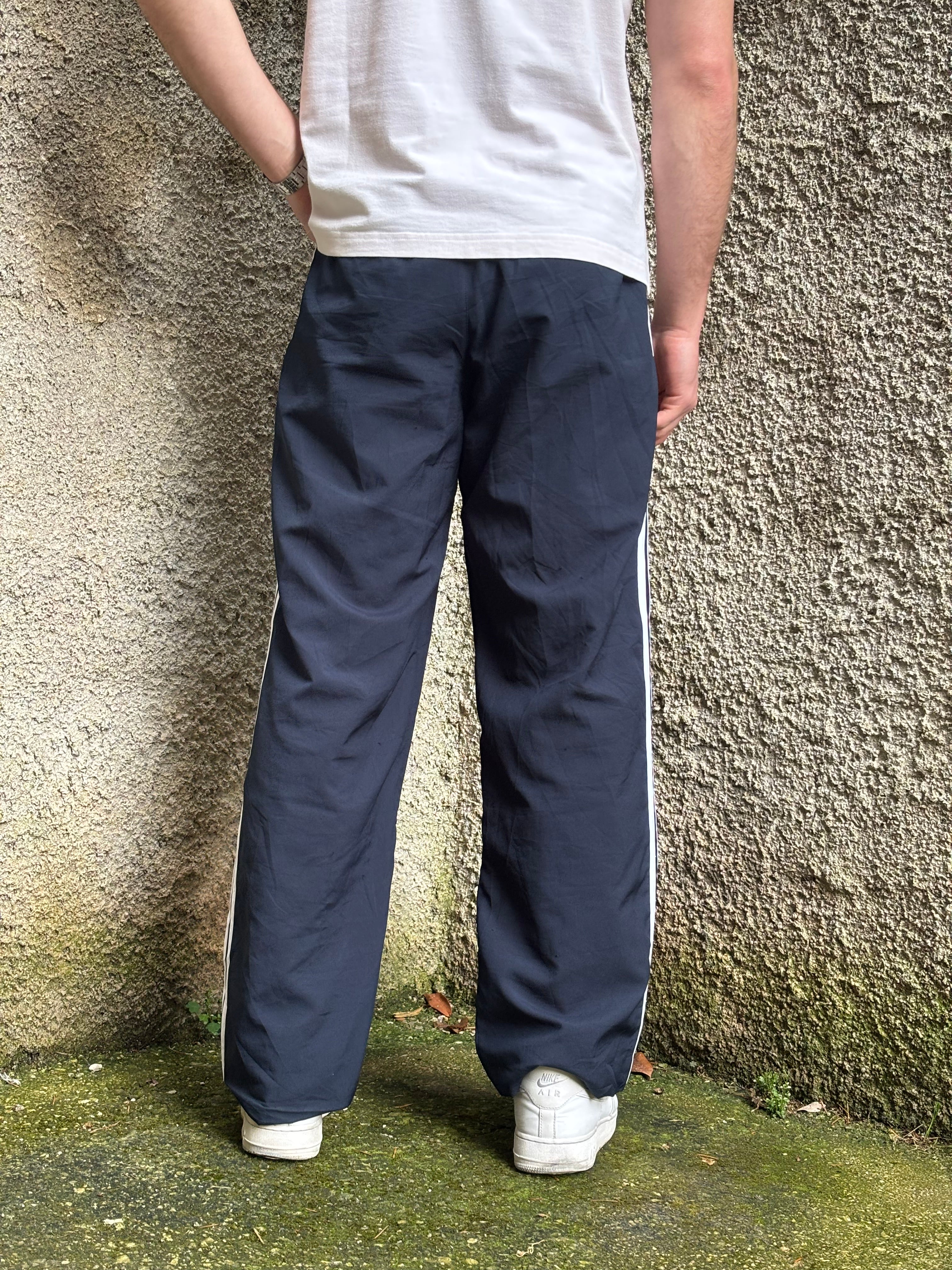 Adidas Vintage Track Pants Blu Navy Loose Fit