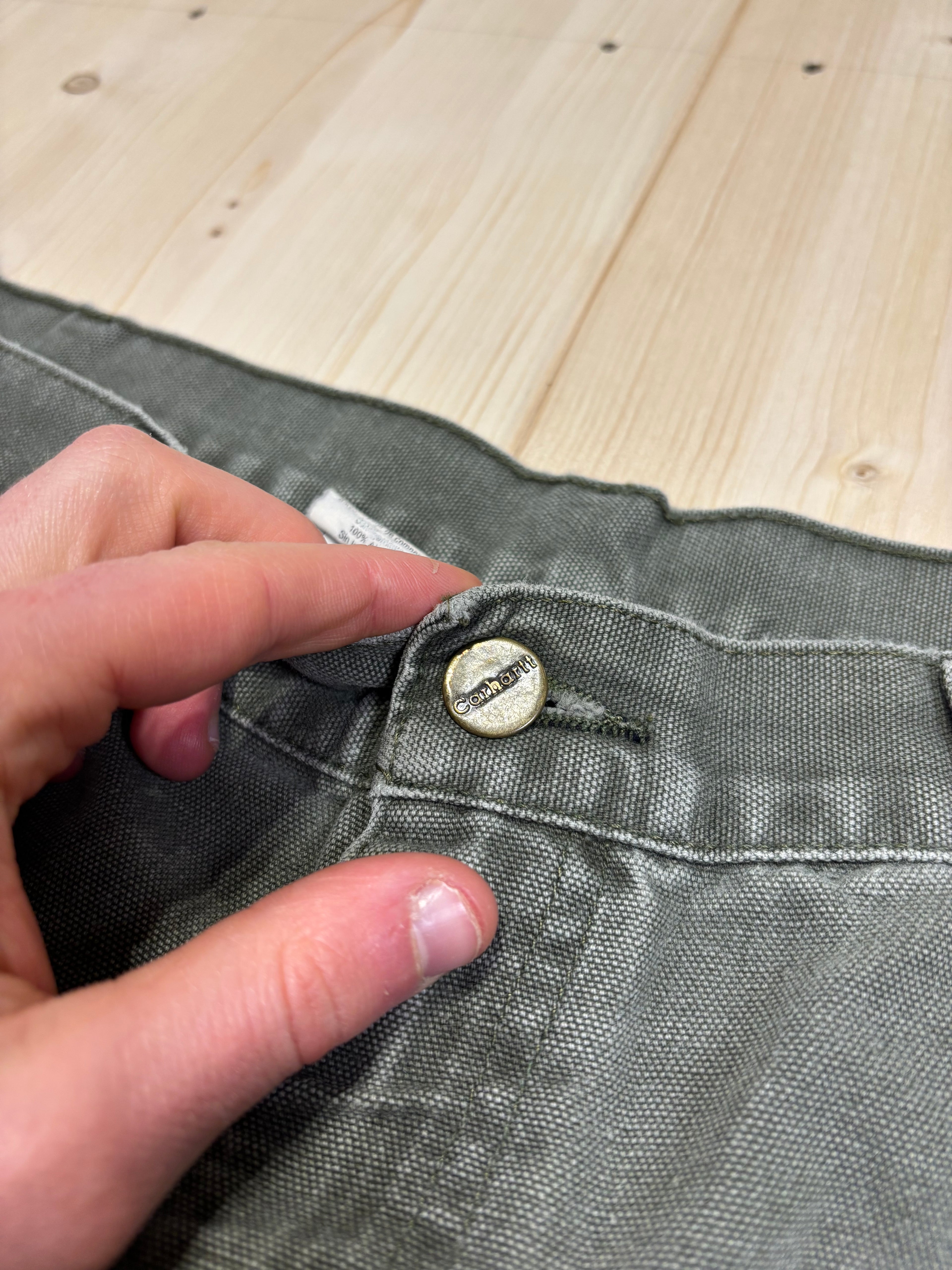 Carhartt Olive Carpenter Shorts Utility Workwear