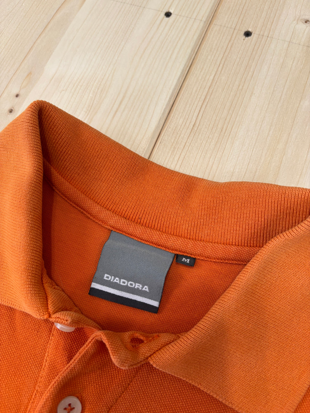 Polo Diadora Uomo Arancione Vintage Fit Regular